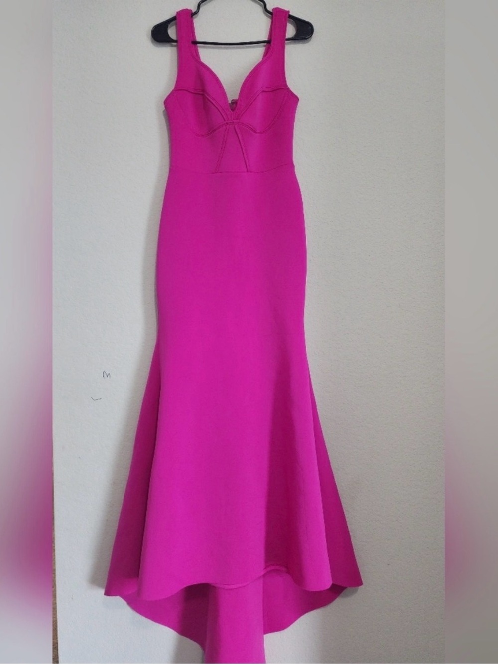 bebe Hot Pink High-Low Gown